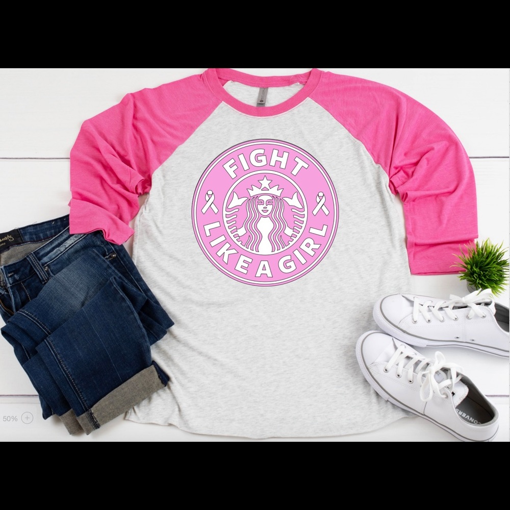 Fight like a 👧 Starbucks breast cancer awareness